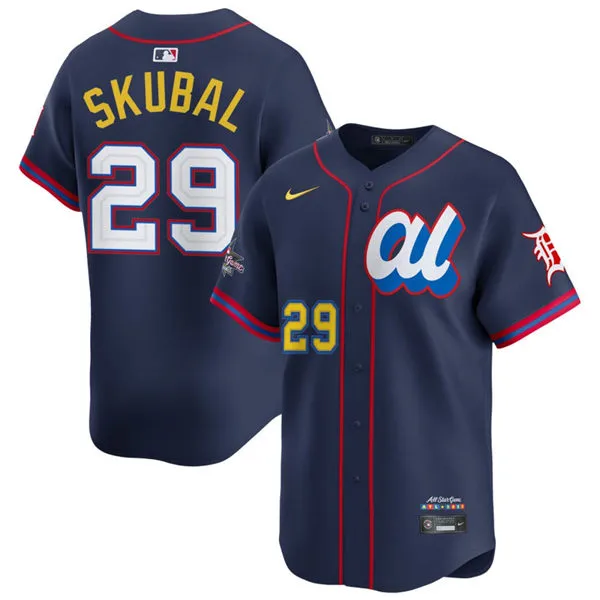 Detroit Tigers #29 Tarik Skubal 2025 All-Star American League Limited Player Jersey Navy