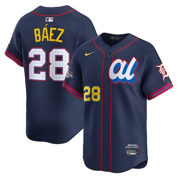 Detroit Tigers #28 Javier Baez 2025 All-Star American League Limited Player Jersey Navy