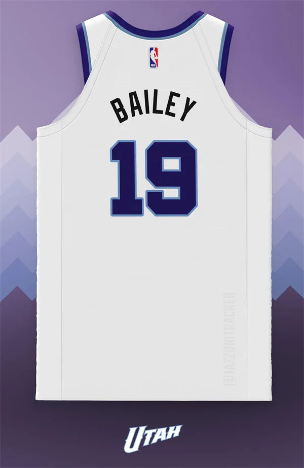 Mens Utah Jazz #19 Ace Bailey White 2025-26 Association Edition uniform Jersey