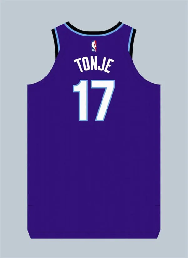 Mens Utah Jazz #17 John Tonje Purple 2025-26 Icon Editionuniform Jersey
