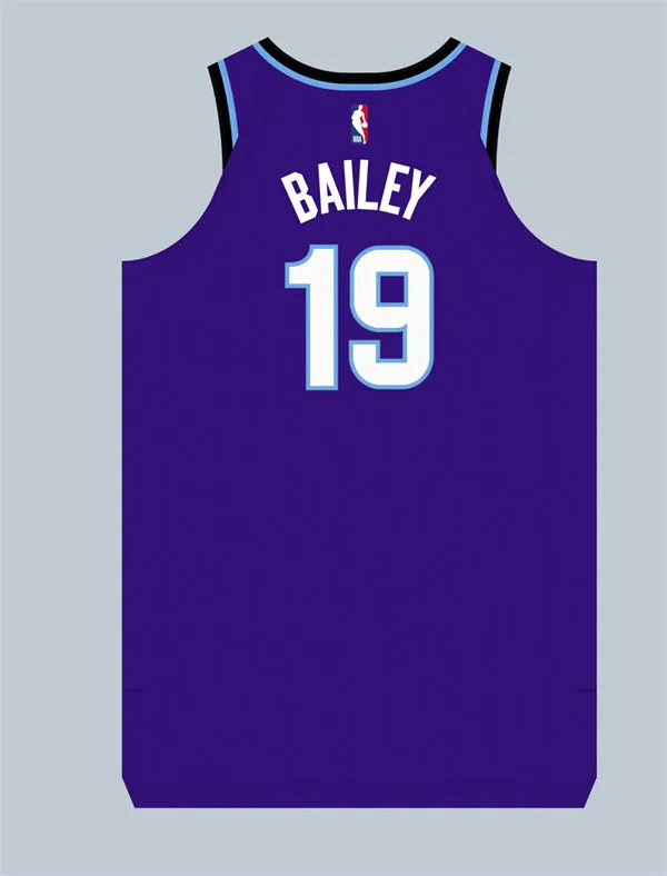 Mens Utah Jazz #19 Ace Bailey Purple 2025-26 Icon Editionuniform Jersey