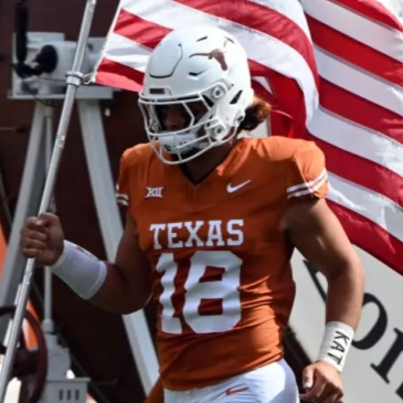 Texas Longhorns #18 Joe Tatum 2025 Orange Football Game Jersey
