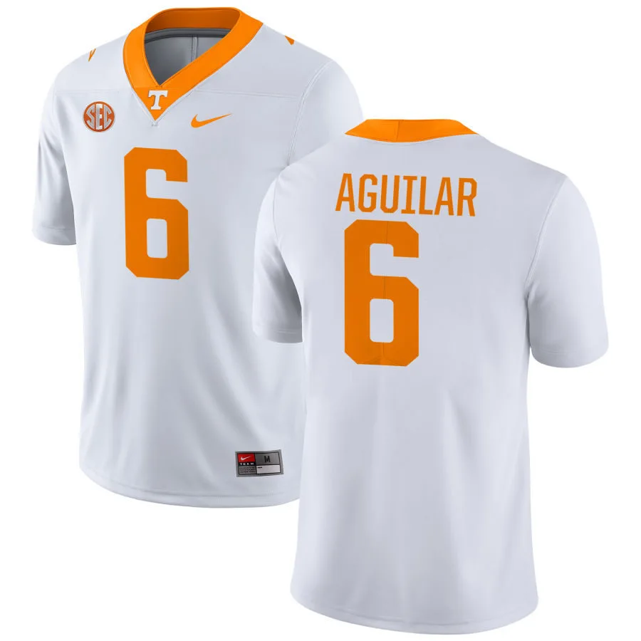 Mens Tennessee Volunteers #6 Joey Aguilar Nike White College Football Jersey