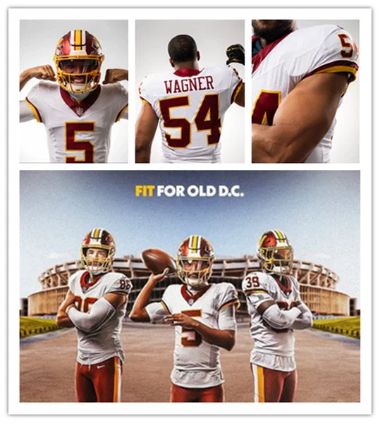 Washington Commanders Custom White REDSKINS ERA Retro Nike Vapor F.U.S.E. Limited Jersey