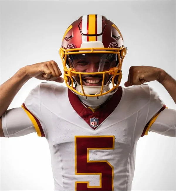 Mens Washington Commanders #5 Jayden Daniels White REDSKINS ERA Retro Nike Vapor F.U.S.E. Limited Jersey