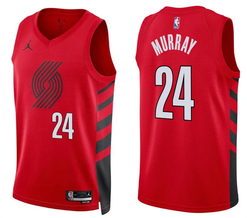 Mens Portland Trail Blazers #24 Kris Murray Red Statement Edition Player Jersey