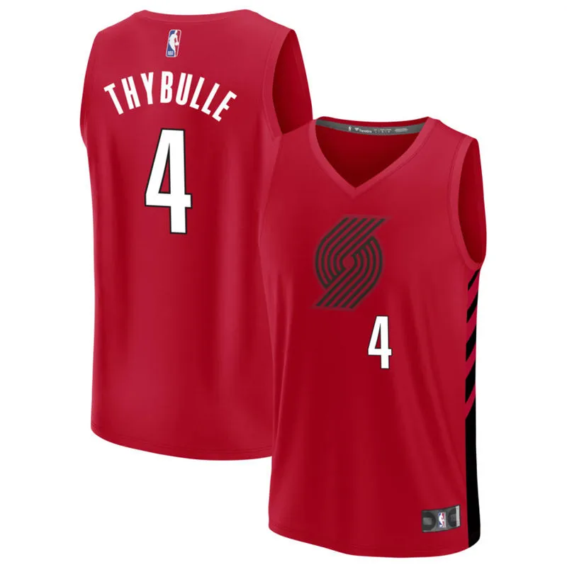Mens Portland Trail Blazers #4 Matisse Thybulle Red Statement Edition Player Jersey