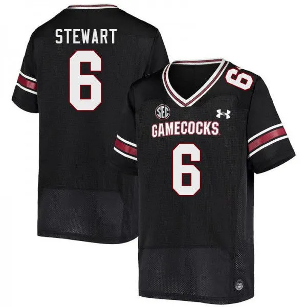 Mens South Carolina Gamecocks #6 Dylan Stewart Black Football Game Jersey