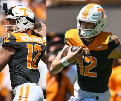 Tennessee Volunteers #12 Jake Merklinger 2023 Nike ARTFUL DODGER SMOKEY GREY Football UNIFORM Jersey