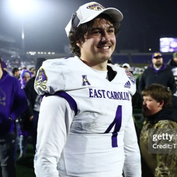 East Carolina Pirates #4 Katin Houser 2025 White Football Game Jersey