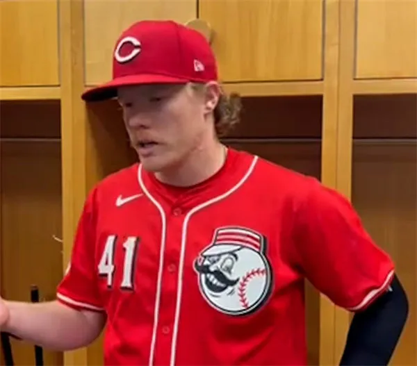 Mens Cincinnati Reds #41 Andrew Abbott Nike Scarlet Alternate Logo Vapor Premier Elite Jersey