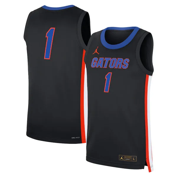 Florida Gators Custom 2025 Black Alternate Basketball Game Jersey