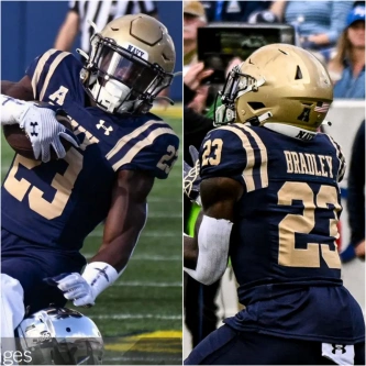 Navy Midshipmen #23 Tyler Bradley Navy Unveils Retro College Football Jersey