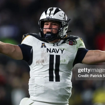 Navy Midshipmen #11 Blake Horvath 2025 Aer Lingus College Football Classic Jersey - White