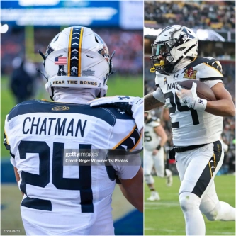 Navy Midshipmen #24 Brandon Chatman 2025 Aer Lingus College Football Classic Jersey - White