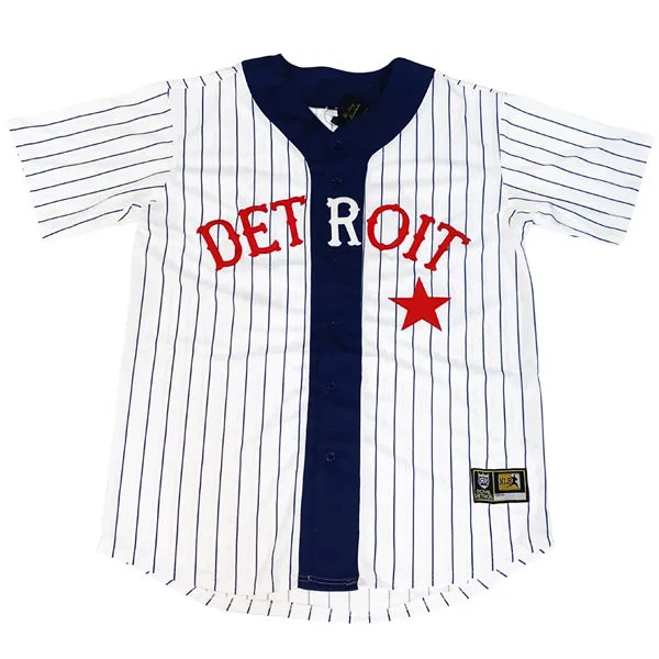 Detroit Stars Custom White Pinstripe Cheap Stitched NLB Jersey
