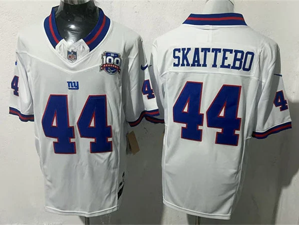 Men's New York Giants #44 Cam Skattebo White Color Rush Limited Jersey