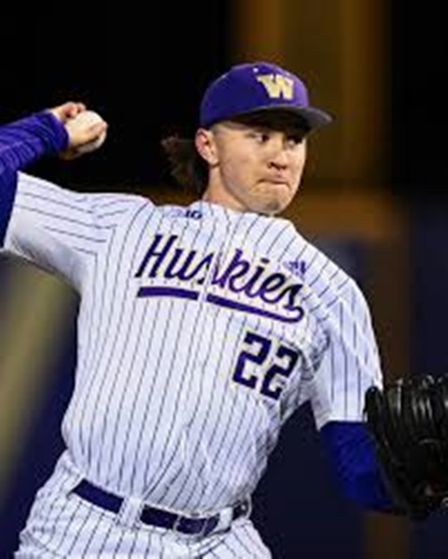 Washington Huskies #22 Max Banks White Pinstripe College Baseball Game Jersey