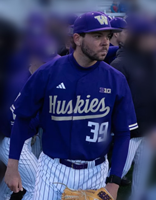 Washington Huskies #39 Jackson Thomas 2025 Purple  College Baseball Game Jersey