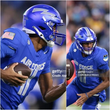 Air Force Falcons #11 Josh Johnson Nike Blue College Football Game Jersey