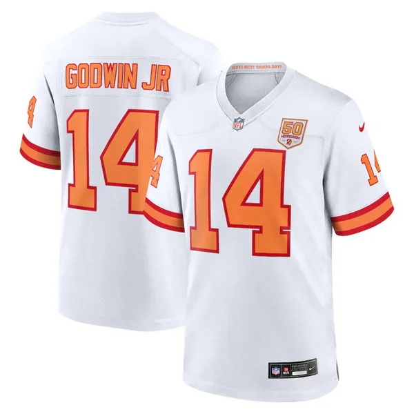 Youth Tampa Bay Buccaneers #14 Chris Godwin Nike White 50th Season Limite Jersey