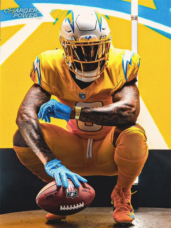 Men's Los Angeles Chargers #0 Daiyan Henley Nike Gold Alternate Charger Power Vapor F.U.S.E. Limited Jersey