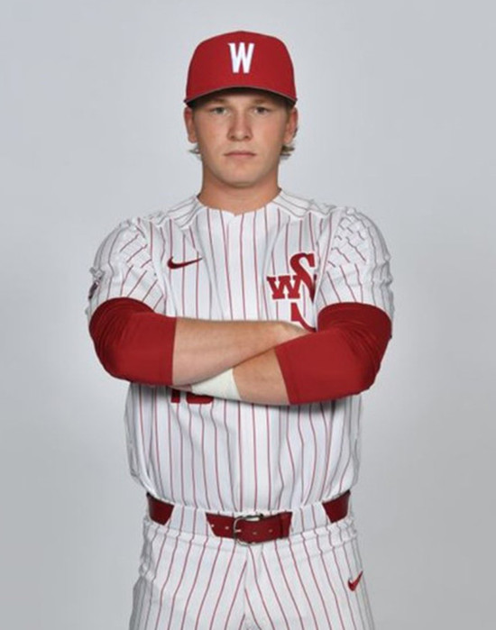 Washington State Cougars #15 Kooper Jones  White Pinstripe College Baseball Game Jersey