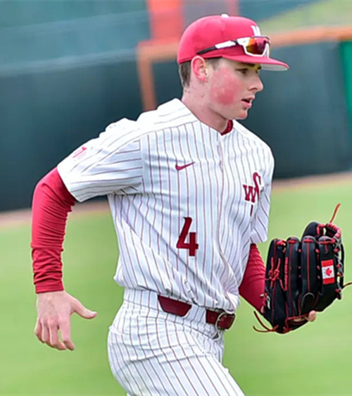 Washington State Cougars #4 Logan Johnstone White Pinstripe  College Baseball Game Jersey