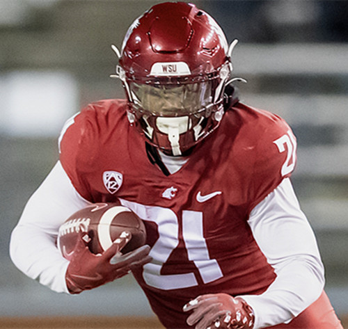 Washington State Cougars #21 Angel Johnson Crimson College Football Game Jersey