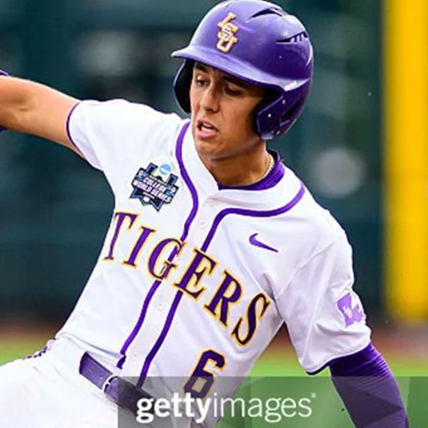 LSU Tigers #6 Derek Curiel White 2025 College Baseball World Series Game Jersey