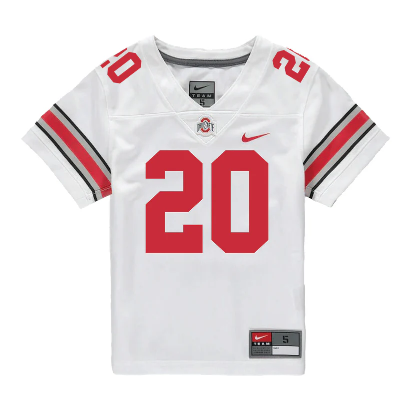 Ohio State Buckeyes #20 James Peoples 2025 White College Football Game Jersey