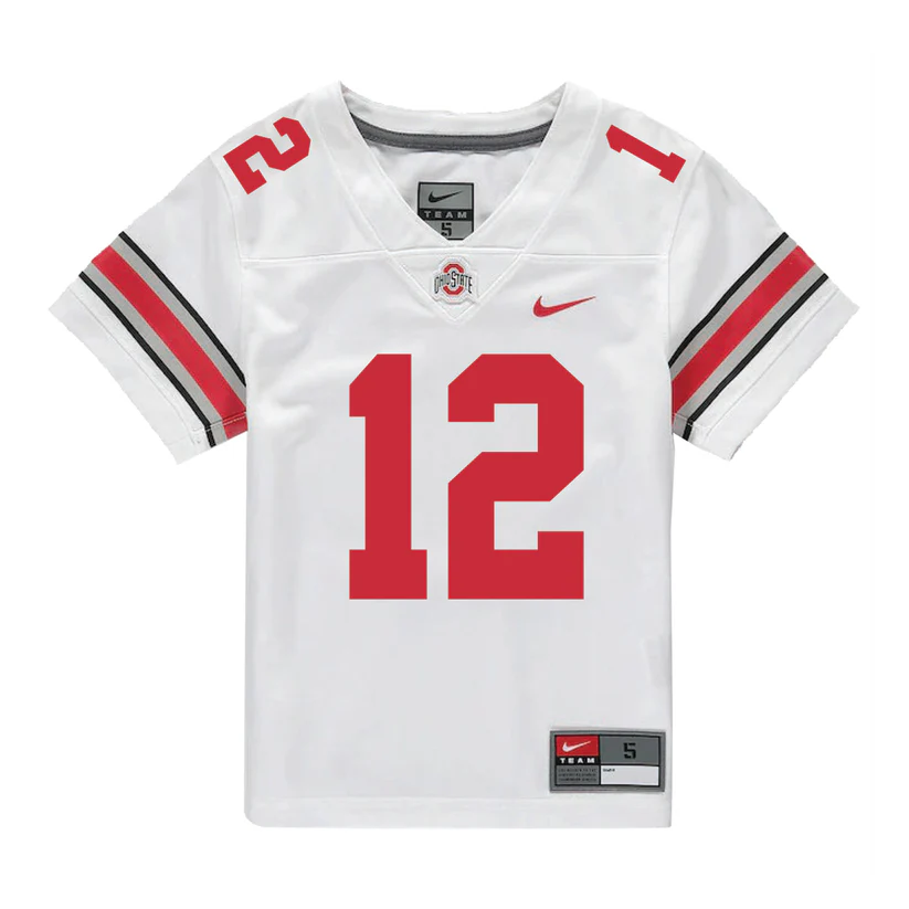 Ohio State Buckeyes #12 CJ Donaldson 2025 White College Football Game Jersey
