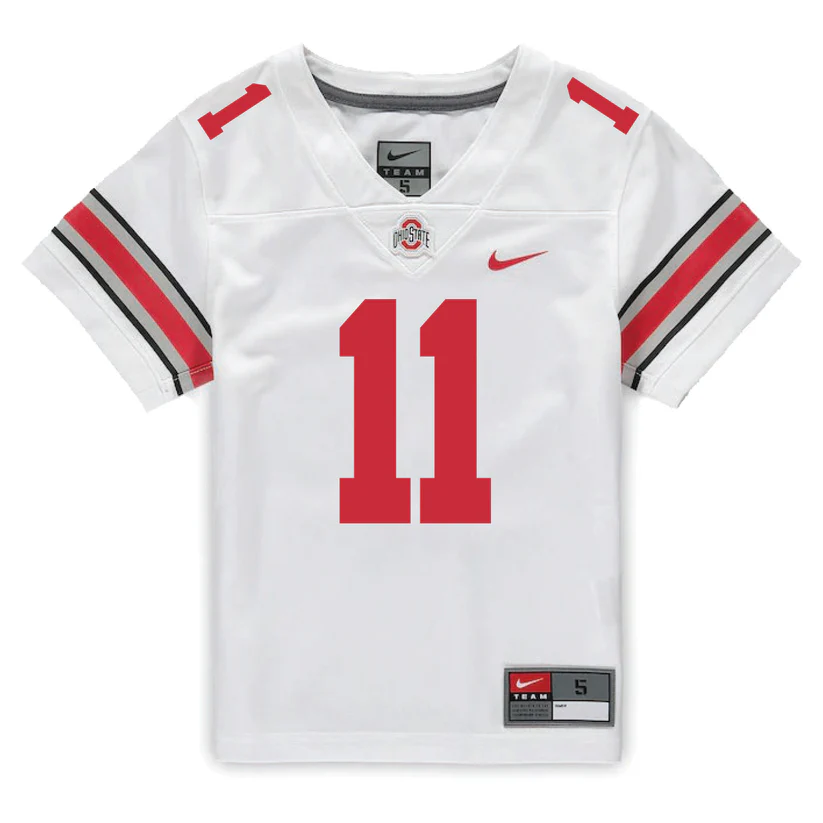 Ohio State Buckeyes #11 Quincy Porter 2025 White College Football Game Jersey