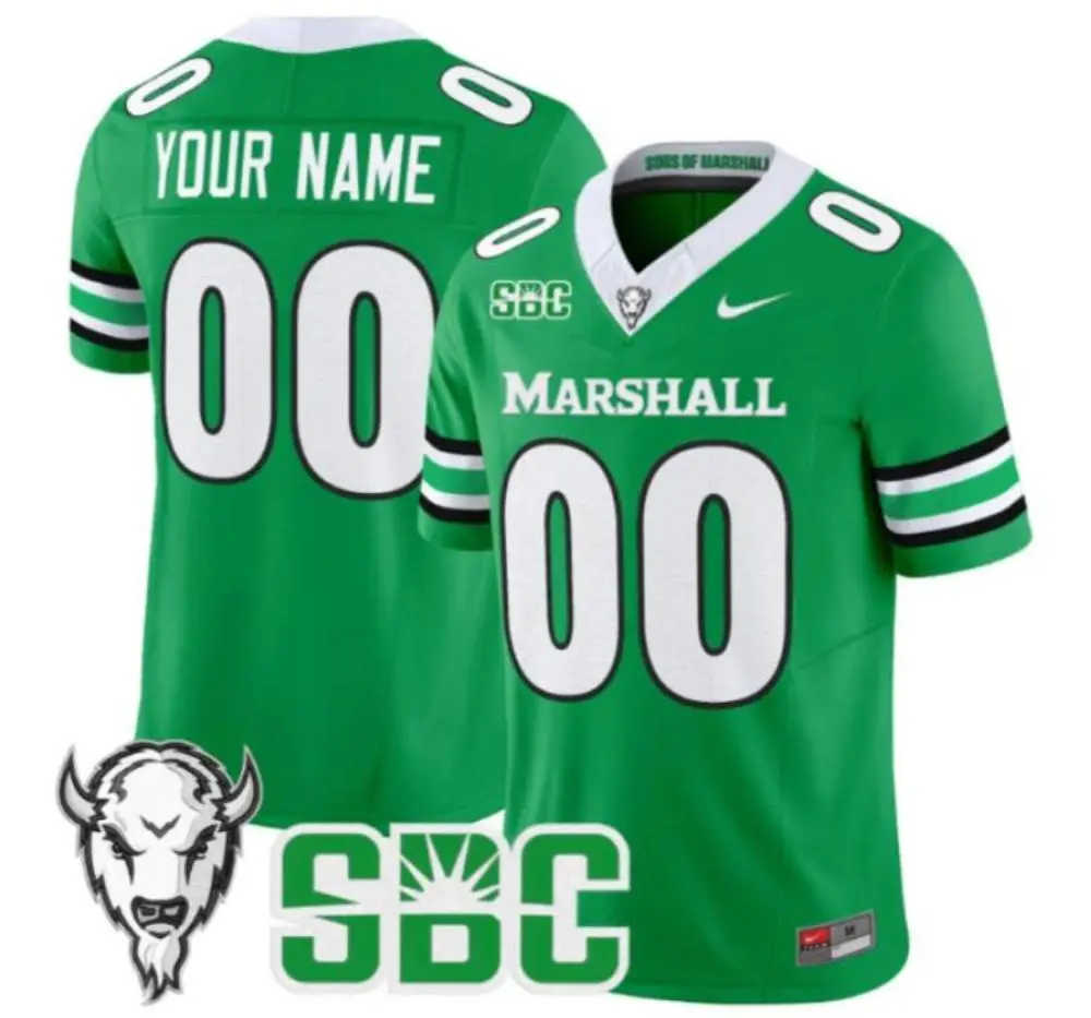 Marshall Thundering Herd Custom 2025 Kelly Green Vapor F.U.S.E. Limited Football Jersey