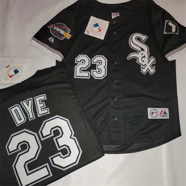Men's Chicago White Sox #23 Jermaine Dye 2005 World Series Jersey