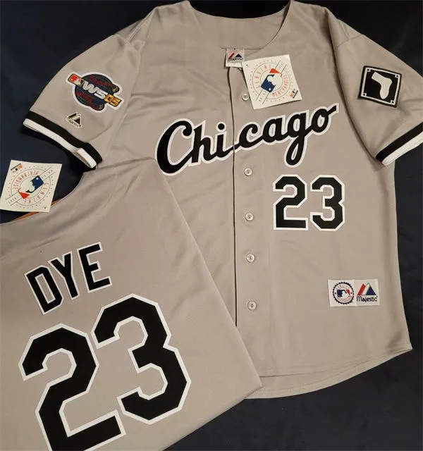 Men's Chicago White Sox #23 Jermaine Dye 2005 World Series Jersey