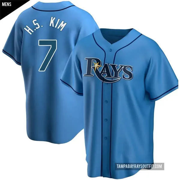 Mens Tampa Bay Rays #7 Ha-seong Kim Nike Light Blue Alternate Limited Jersey