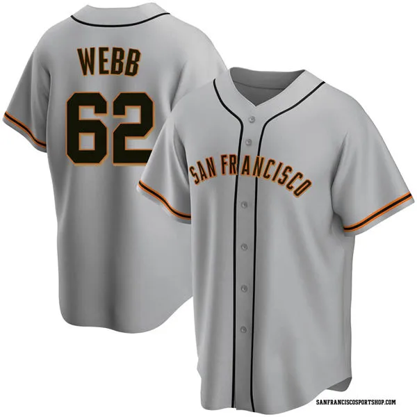 Mens San Francisco Giants #62 Logan Webb Nike Gray Road Limited Jersey