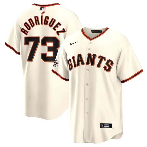 Mens San Francisco Giants #73 Randy Rodriguez Nike Cream Home Limited Player Jersey
