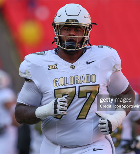 Colorado Buffaloes #77 Jordan Seaton 2025 White Gold College Football Game Jersey