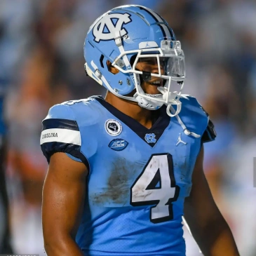 North Carolina Tar Heels #4 Caleb Hood Blue Alternate Retro Limited Jersey