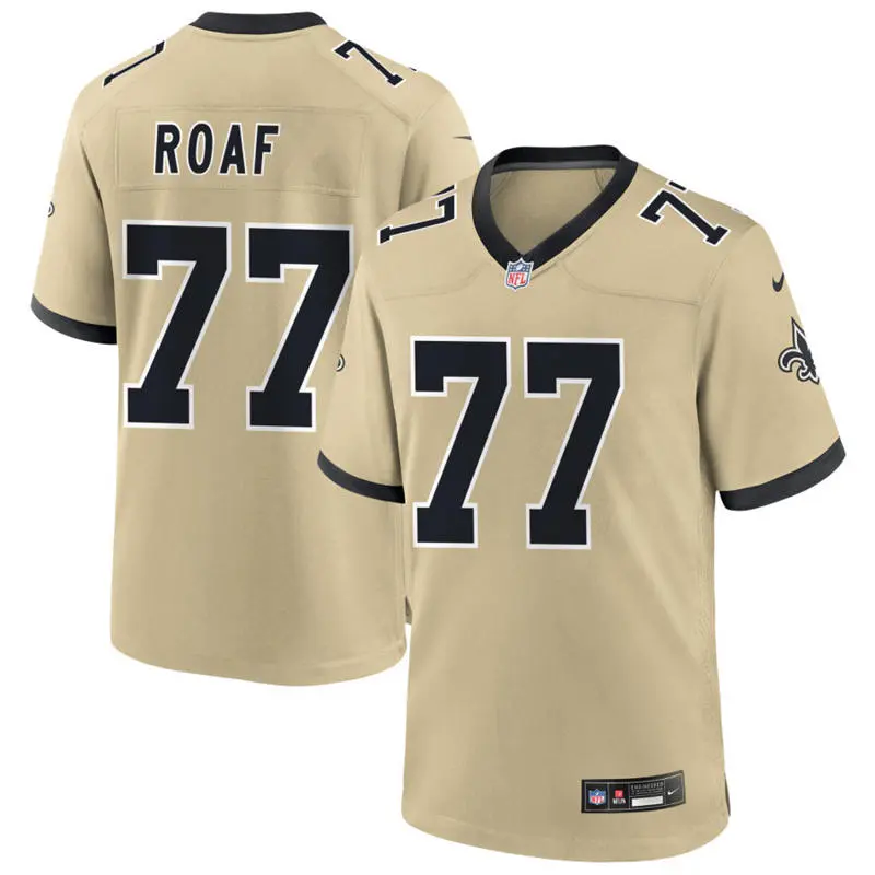 Mens New Orleans Saints Retired Player #77 Willie Roaf Nike Gold Gameday Golds Alternate F.U.S.E. Limited Jersey
