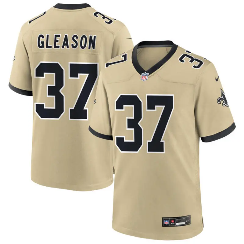Mens New Orleans Saints Retired Player #37 Steve Gleason Nike Gold Gameday Golds Alternate F.U.S.E. Limited Jersey