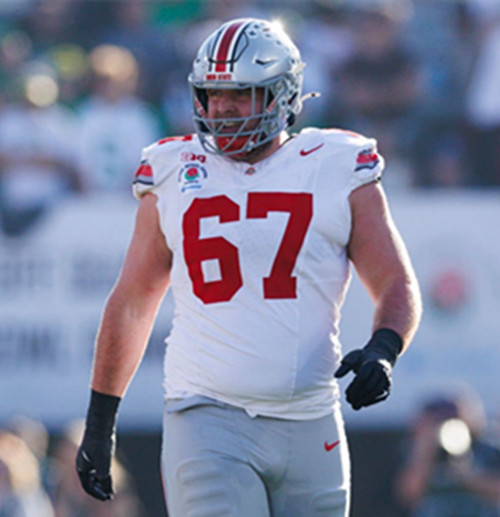 Ohio State Buckeyes #67 Austin Siereveld White College Football Game Jersey