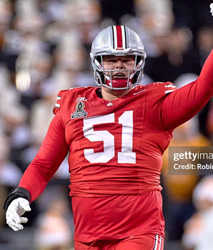 Ohio State Buckeyes #51 Luke Montgomery Scarlet College Football Game Jersey