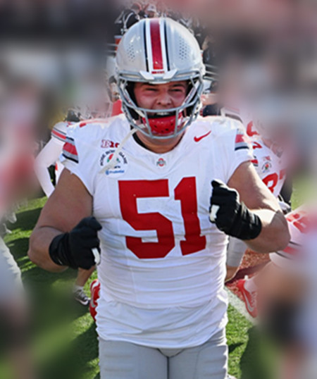 Ohio State Buckeyes #51 Luke Montgomery White College Football Game Jersey