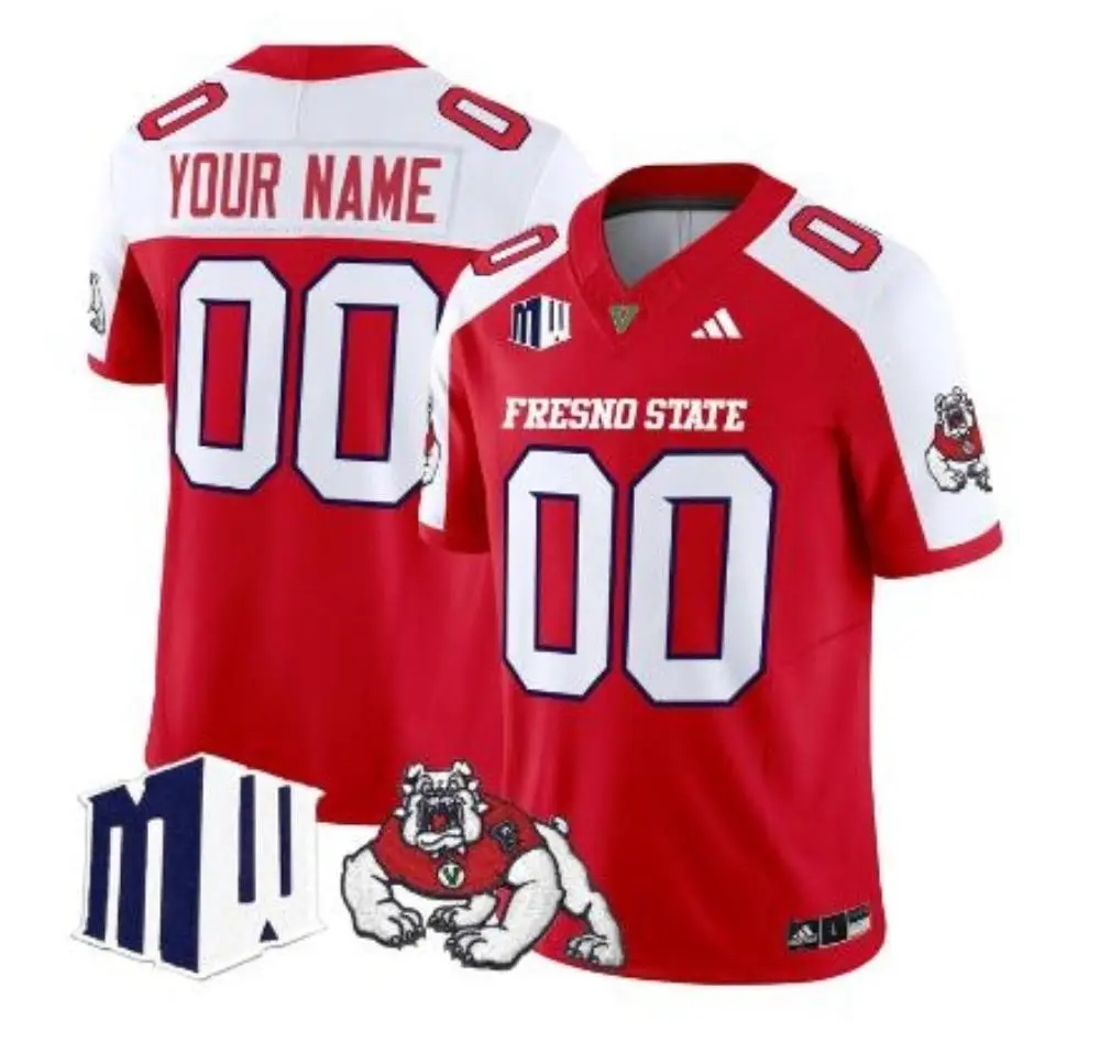 Fresno State Bulldogs CustomRed  White Gratitude Limited Jersey