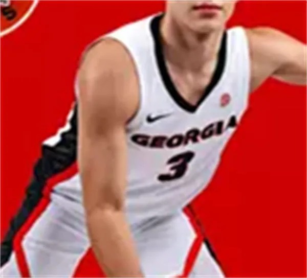 Georgia Bulldogs #3 Jordan Ross 2025 White College Basketball Game Jersey