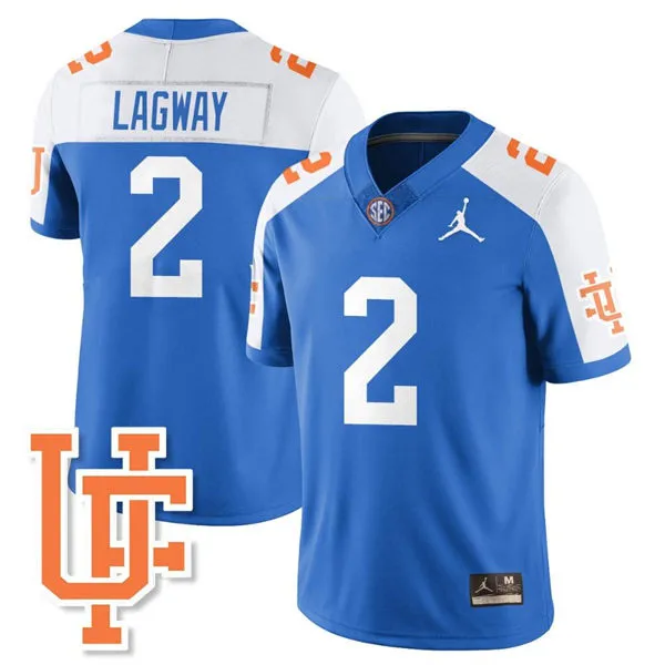Florida Gators #2 DJ Lagway Royal White Gratitude F.U.S.E. Limited Jersey