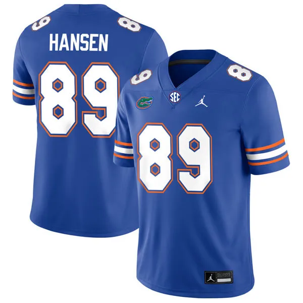 Florida Gators #89 Hayden Hansen 2025 Royal Football Game Jersey